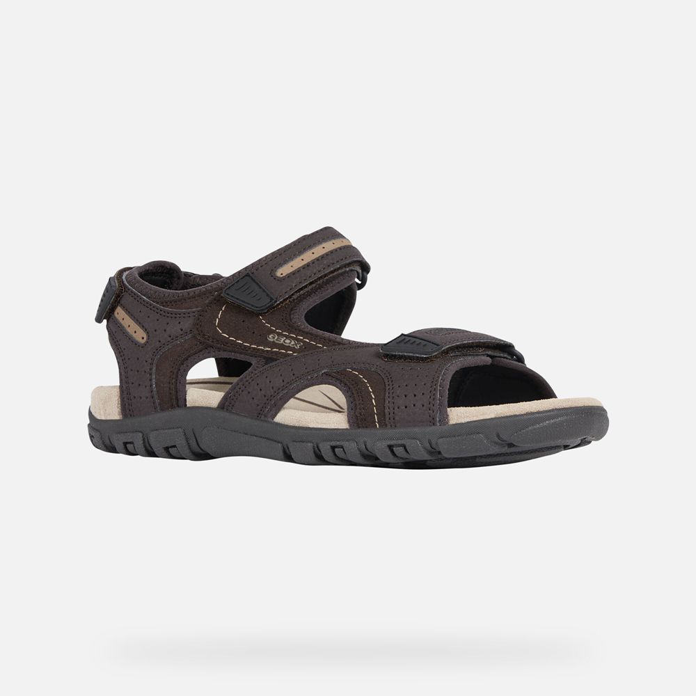 Geox Sandals Brown Strada - Geox Mens Shoes - WTKFPS084